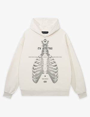 RAW METALS Ex Aeterna Hoodie in Bone