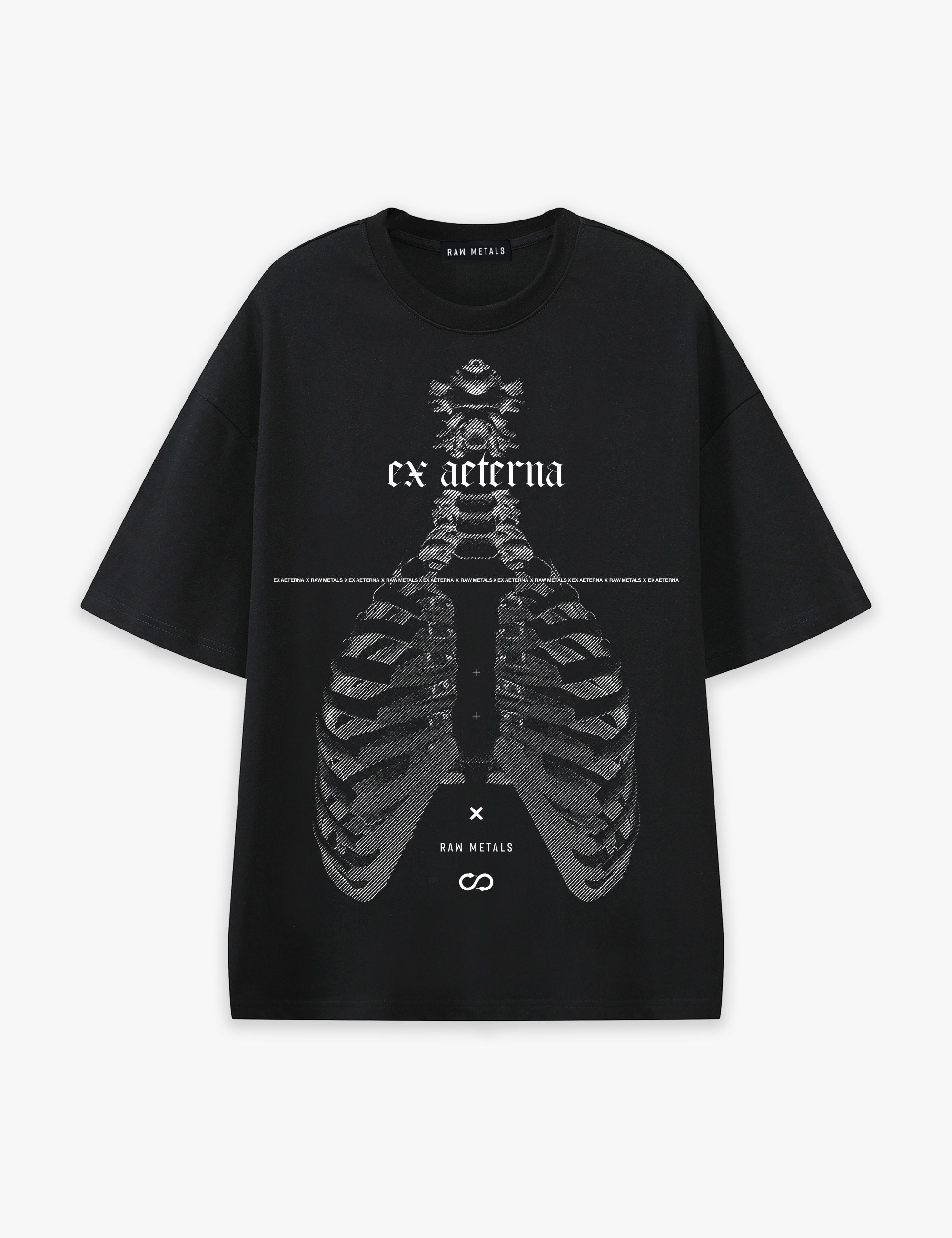 RAW METALS Ex Aeterna Oversized T-shirt in Black