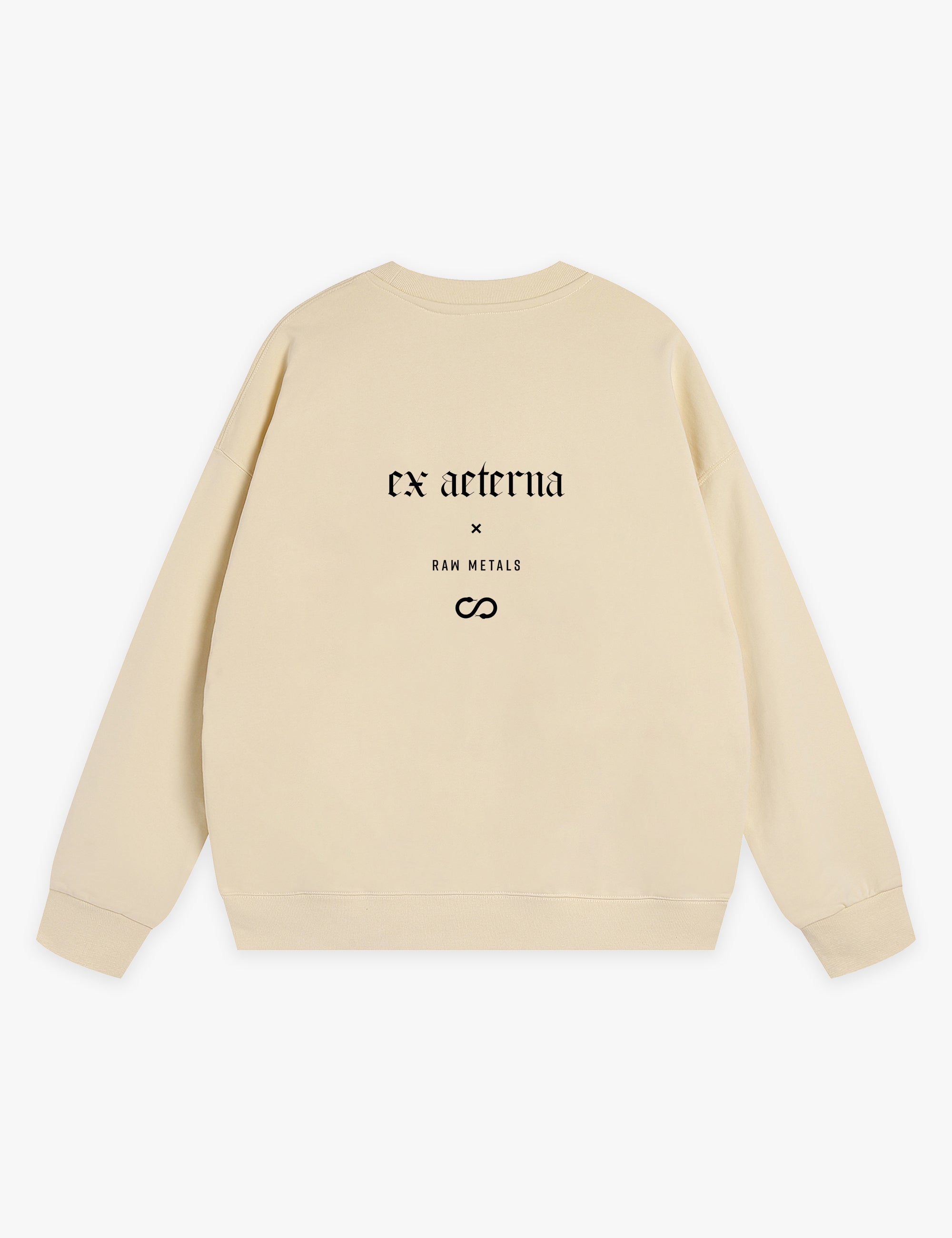 RAW METALS Ex Aeterna Sweatshirt in Cream