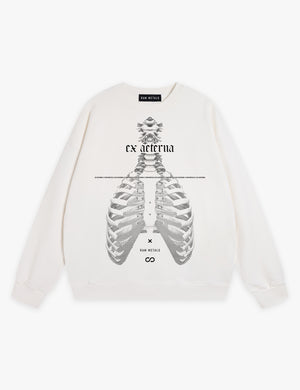 RAW METALS Ex Aeterna Sweatshirt in White