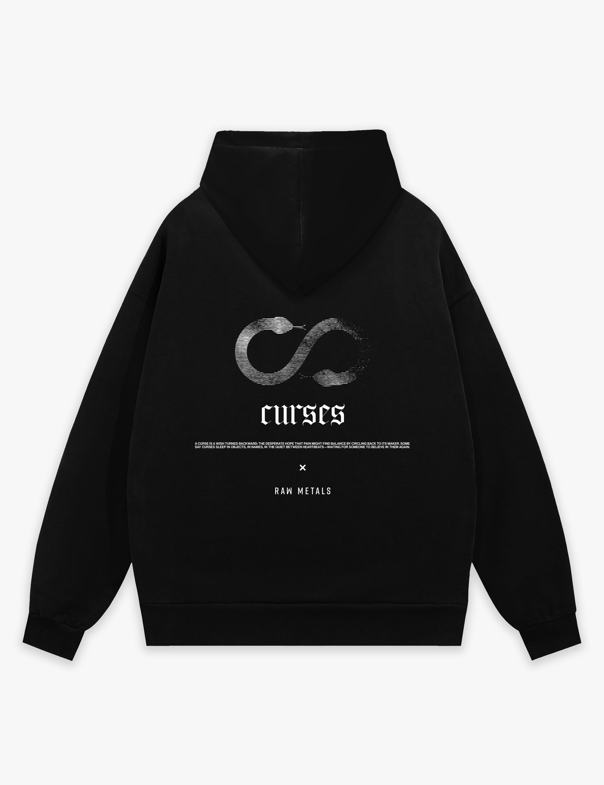 RAW METALS Curses Hoodie in Black