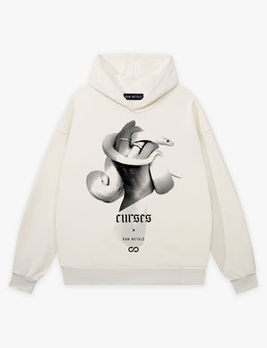 RAW METALS Curses Hoodie in Bone
