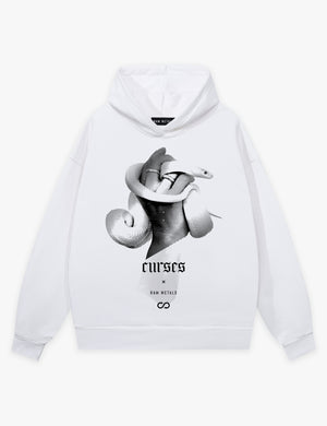 RAW METALS Curses Hoodie in White