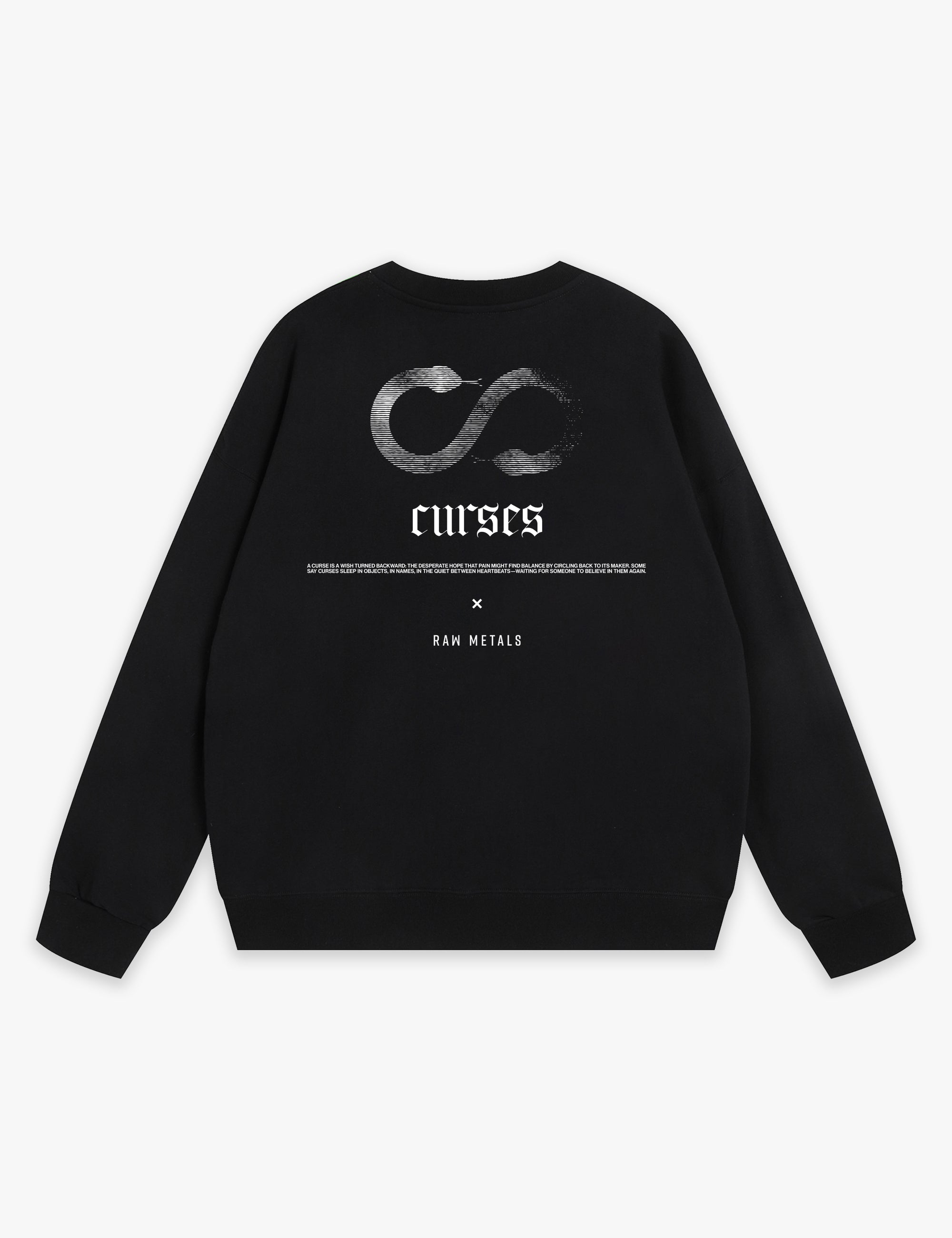 RAW METALS Curses Sweatshirt in Black