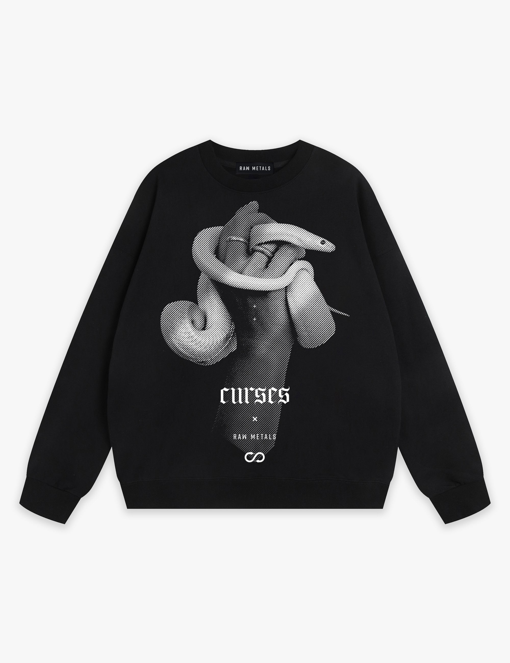 RAW METALS Curses Sweatshirt in Black