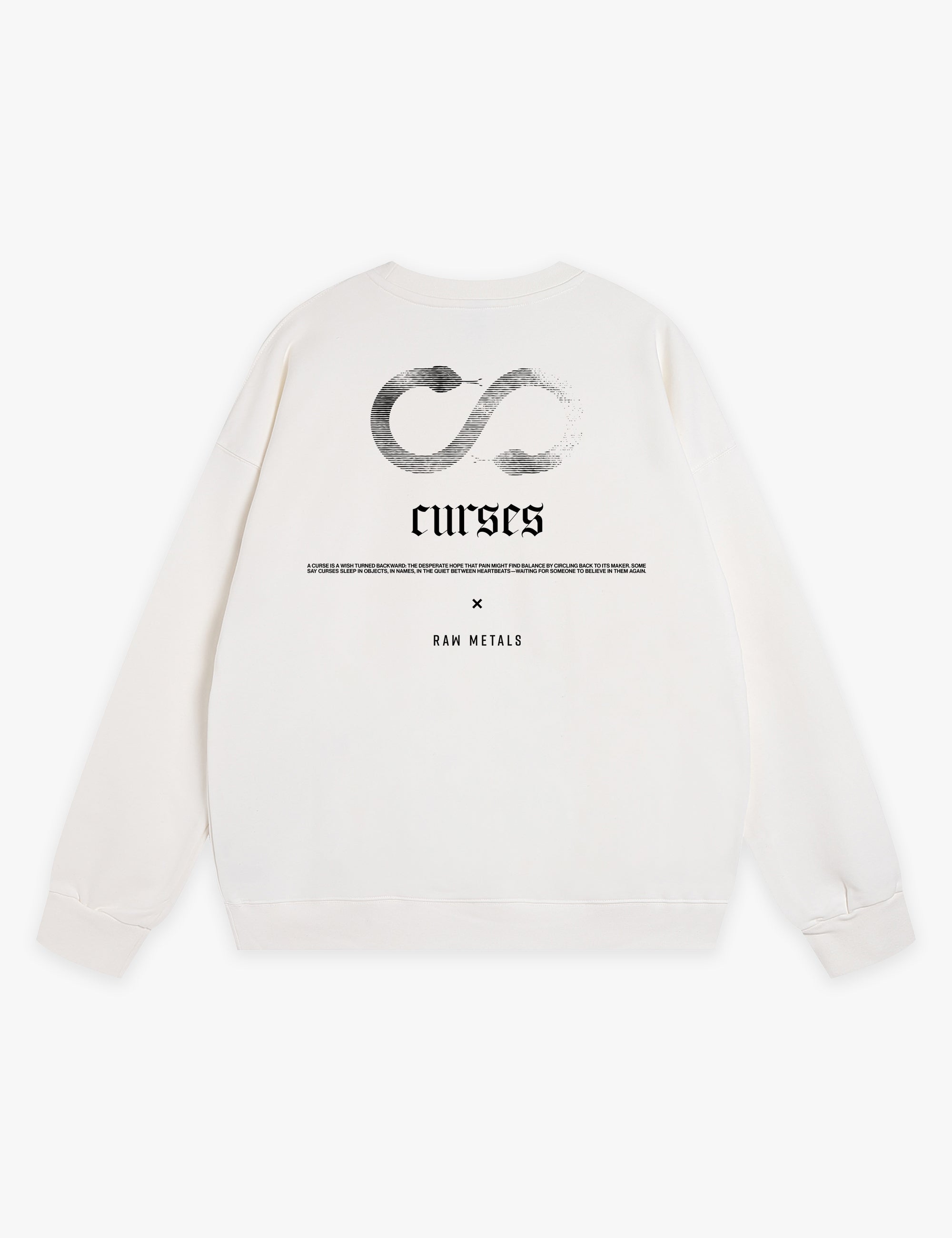 RAW METALS Curses Sweatshirt in White