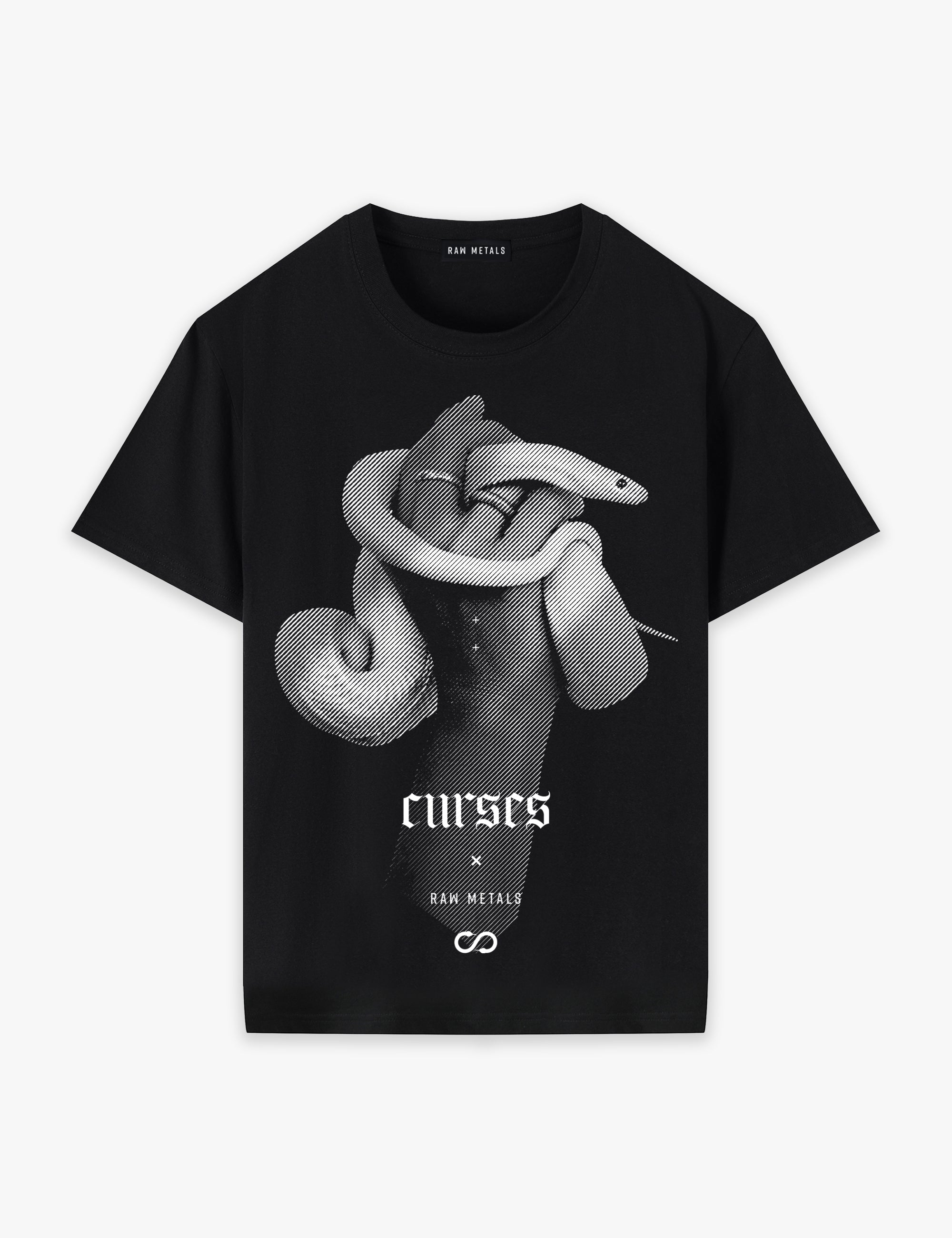 RAW METALS Curses T-shirt in Black