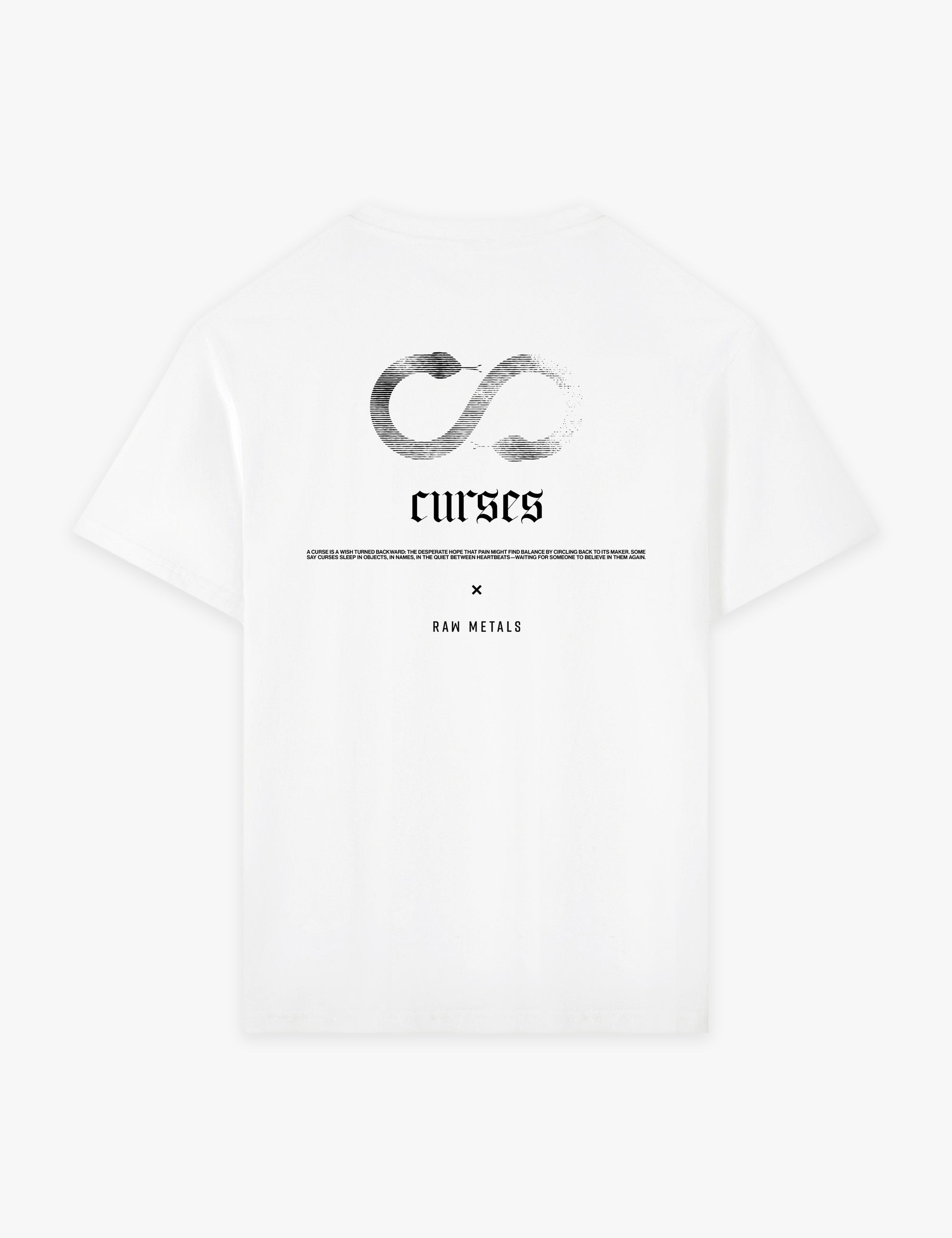 RAW METALS Curses T-shirt in White