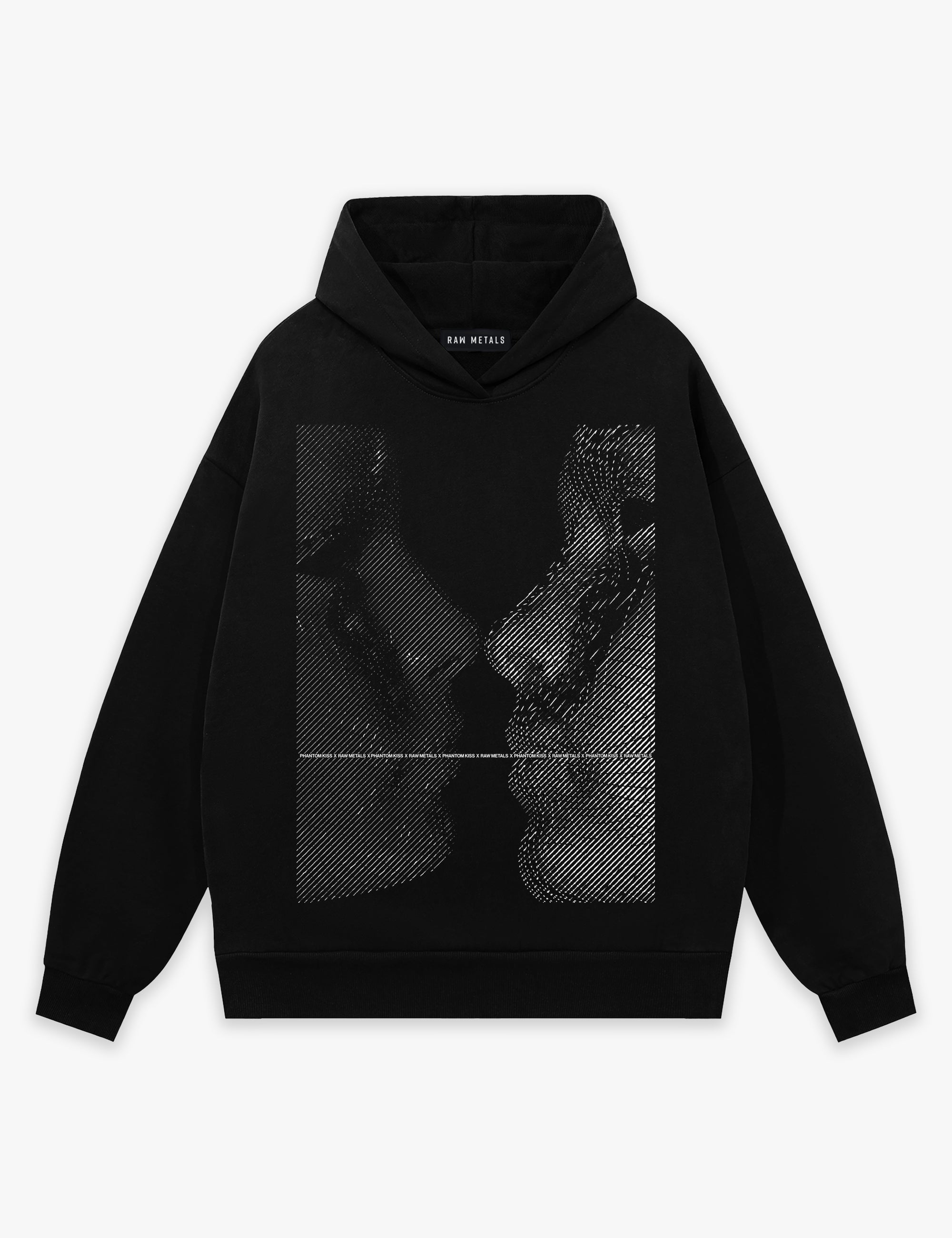 RAW METALS Phantom Kiss Hoodie in Black