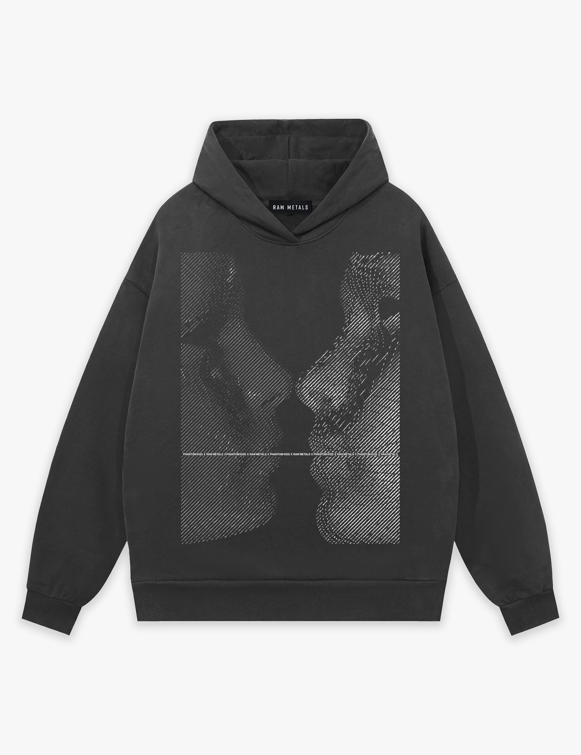 RAW METALS Phantom Kiss Hoodie in Charcoal