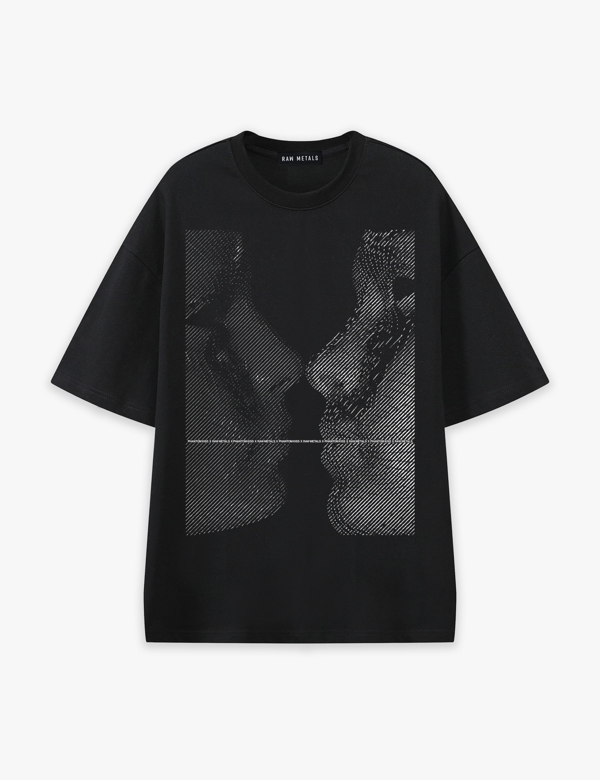RAW METALS Phantom Kiss Oversized T-shirt in Black