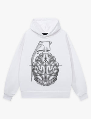 RAW METALS Flaw in the Design Hoodie in White