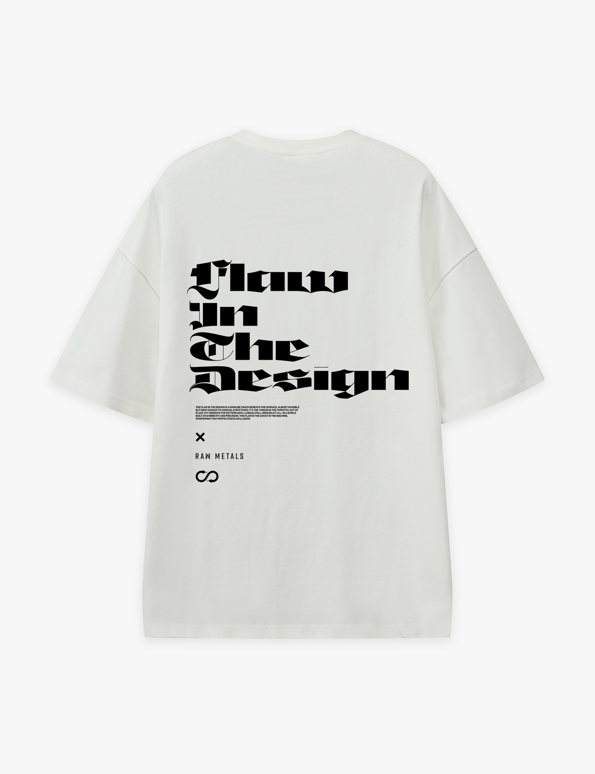 RAW METALS Flaw in the Design Oversized T-shirt in White