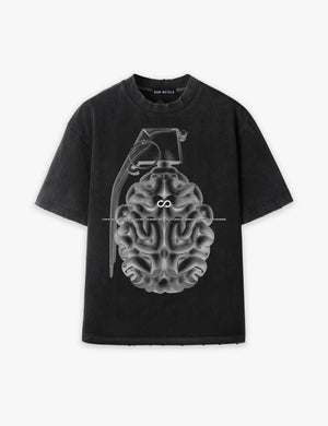 RAW METALS Flaw in the Design Oversized Distressed T-shirt in Black