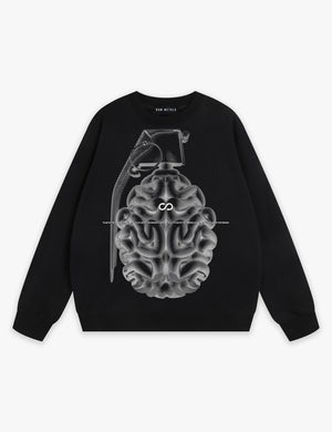 RAW METALS Flaw in the Design Sweatshirt in Black