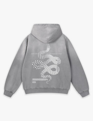 RAW METALS Moving Shadows Faded Hoodie in Grey