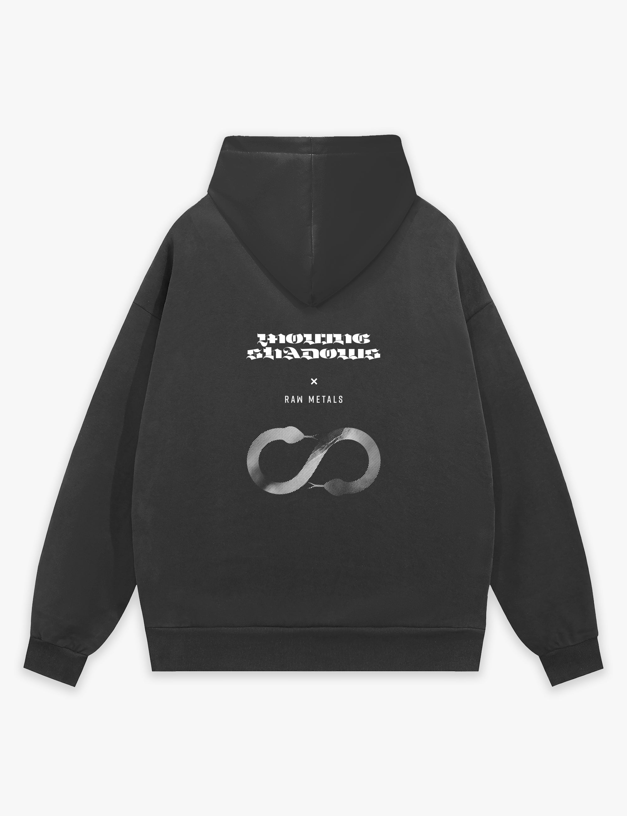 RAW METALS Moving Shadows Hoodie in Charcoal
