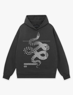 RAW METALS Moving Shadows Hoodie in Charcoal