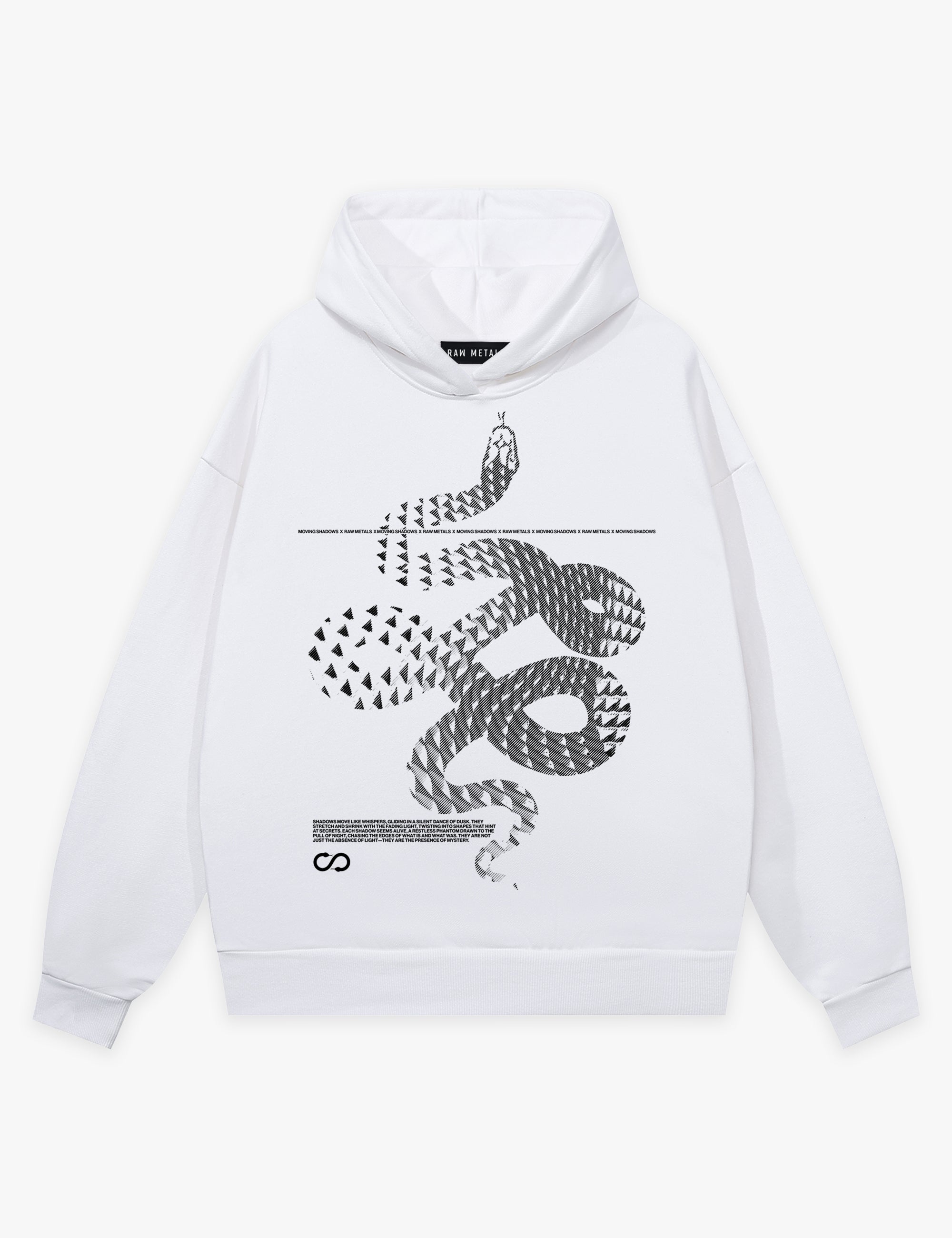RAW METALS Moving Shadows Hoodie in White