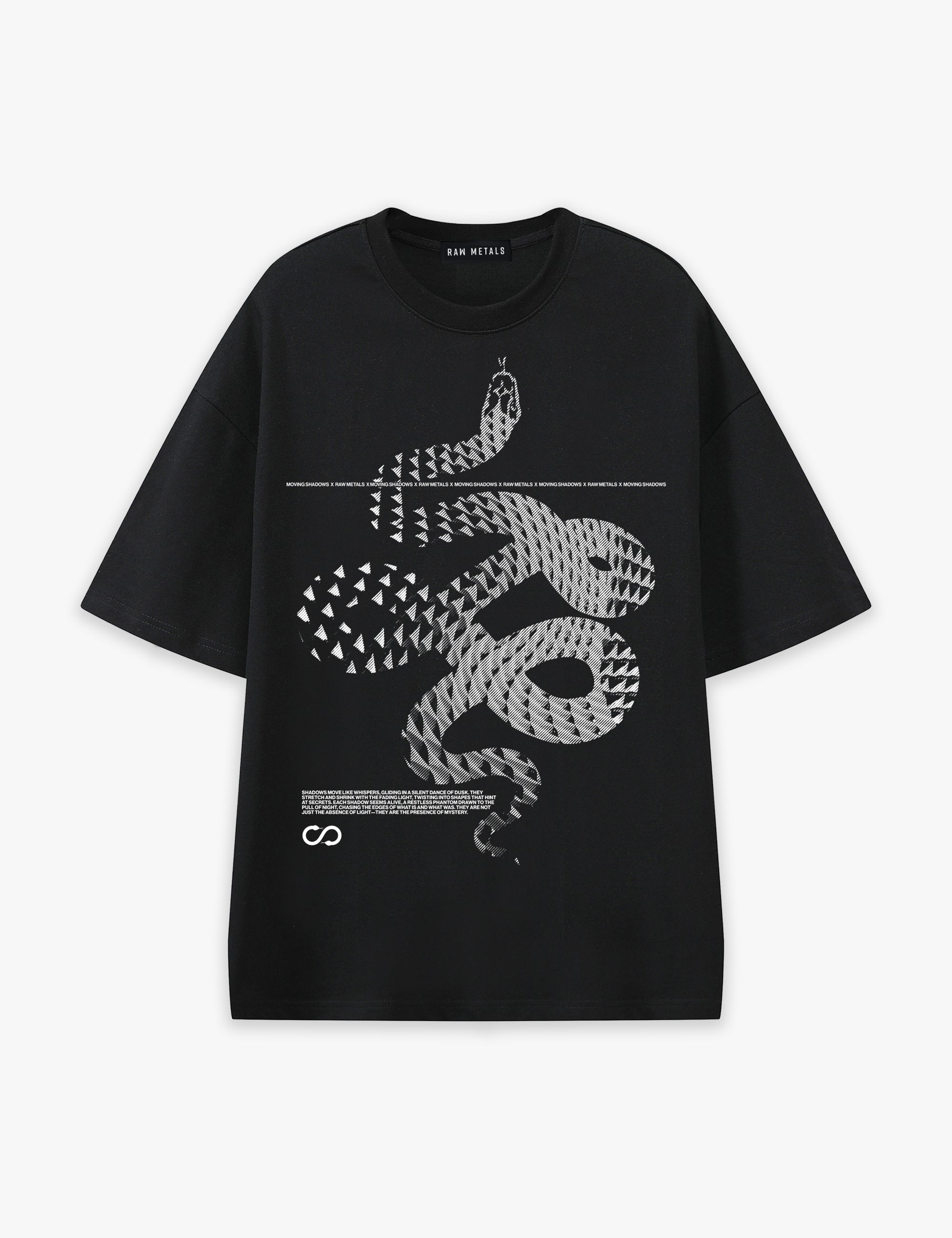 RAW METALS Moving Shadows Oversized T-shirt in Black
