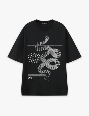 RAW METALS Moving Shadows Oversized T-shirt in Black