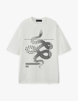 RAW METALS Moving Shadows Oversized T-shirt in White