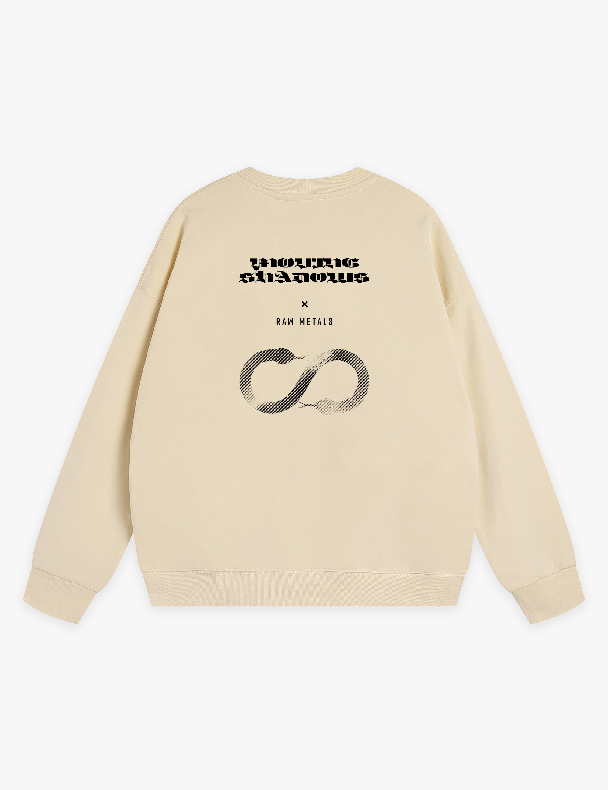 RAW METALS Movning Shadows Sweatshirt in Cream