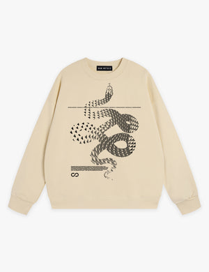 RAW METALS Movning Shadows Sweatshirt in Cream