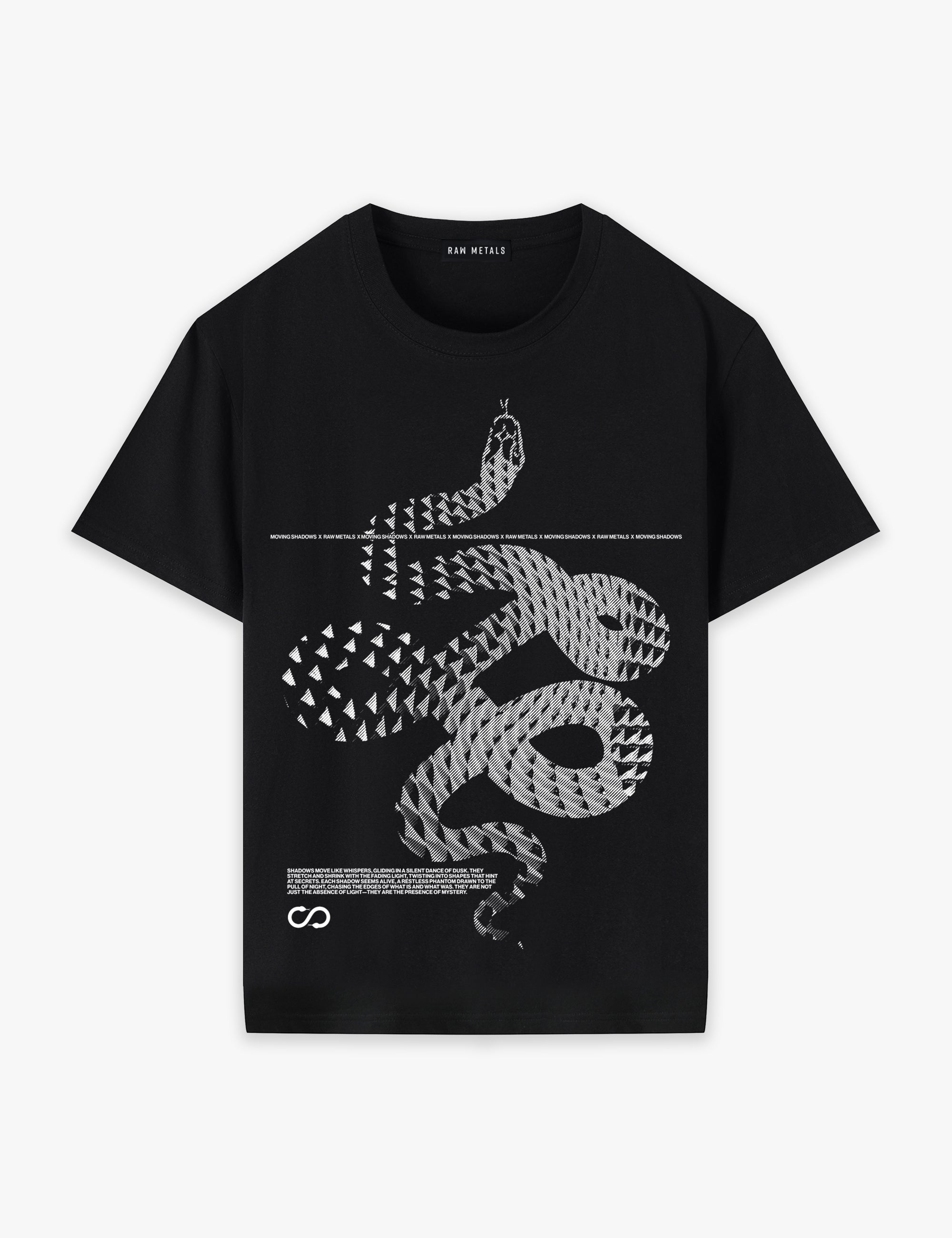 RAW METALS Moving Shadows T-shirt in Black