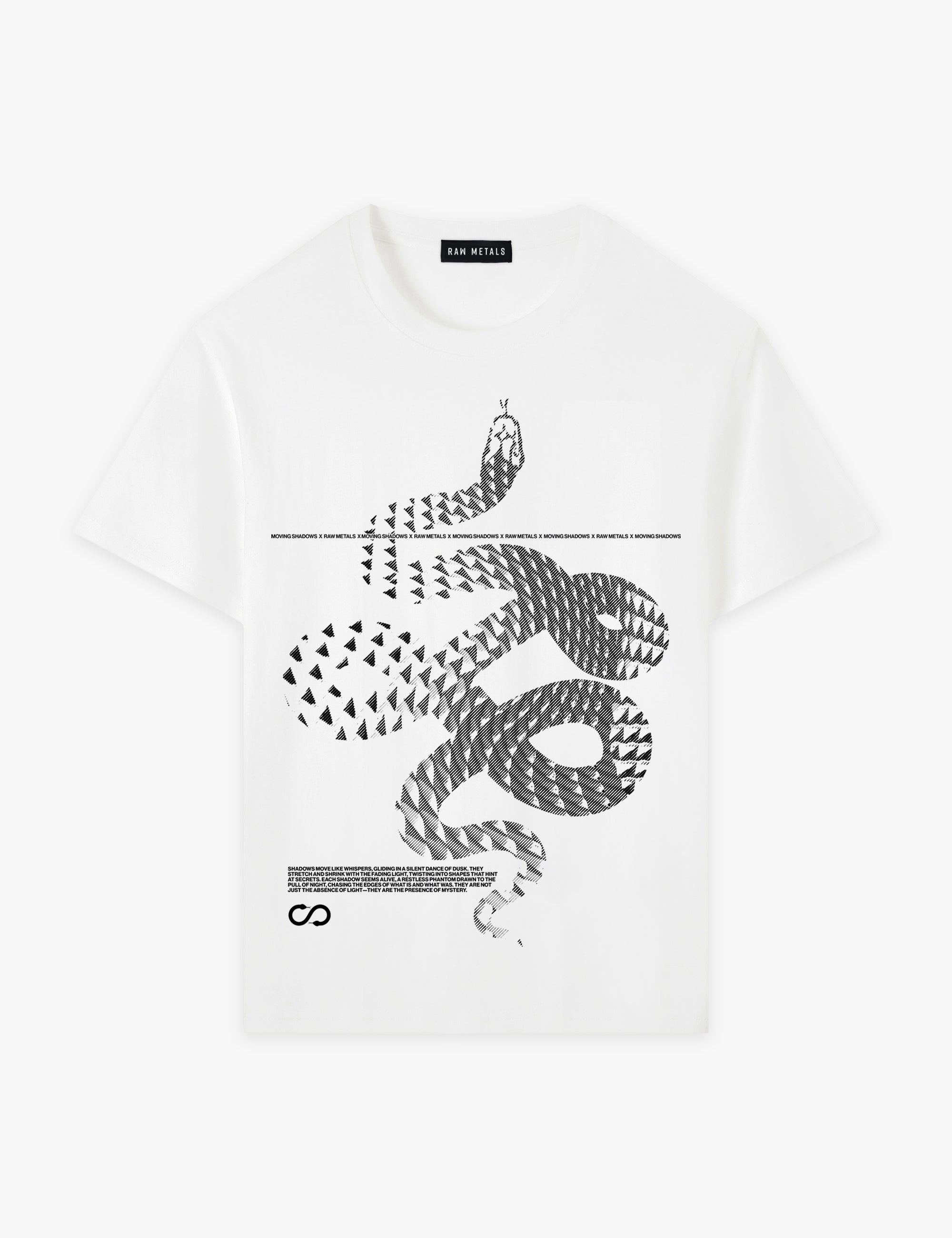 RAW METALS Moving Shadows T-shirt in White