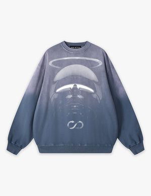 RAW METALS Vanishing Line Faded Sweatshirt in Slate