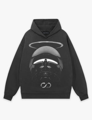 RAW METALS Vanishing Line Hoodie in Charcoal
