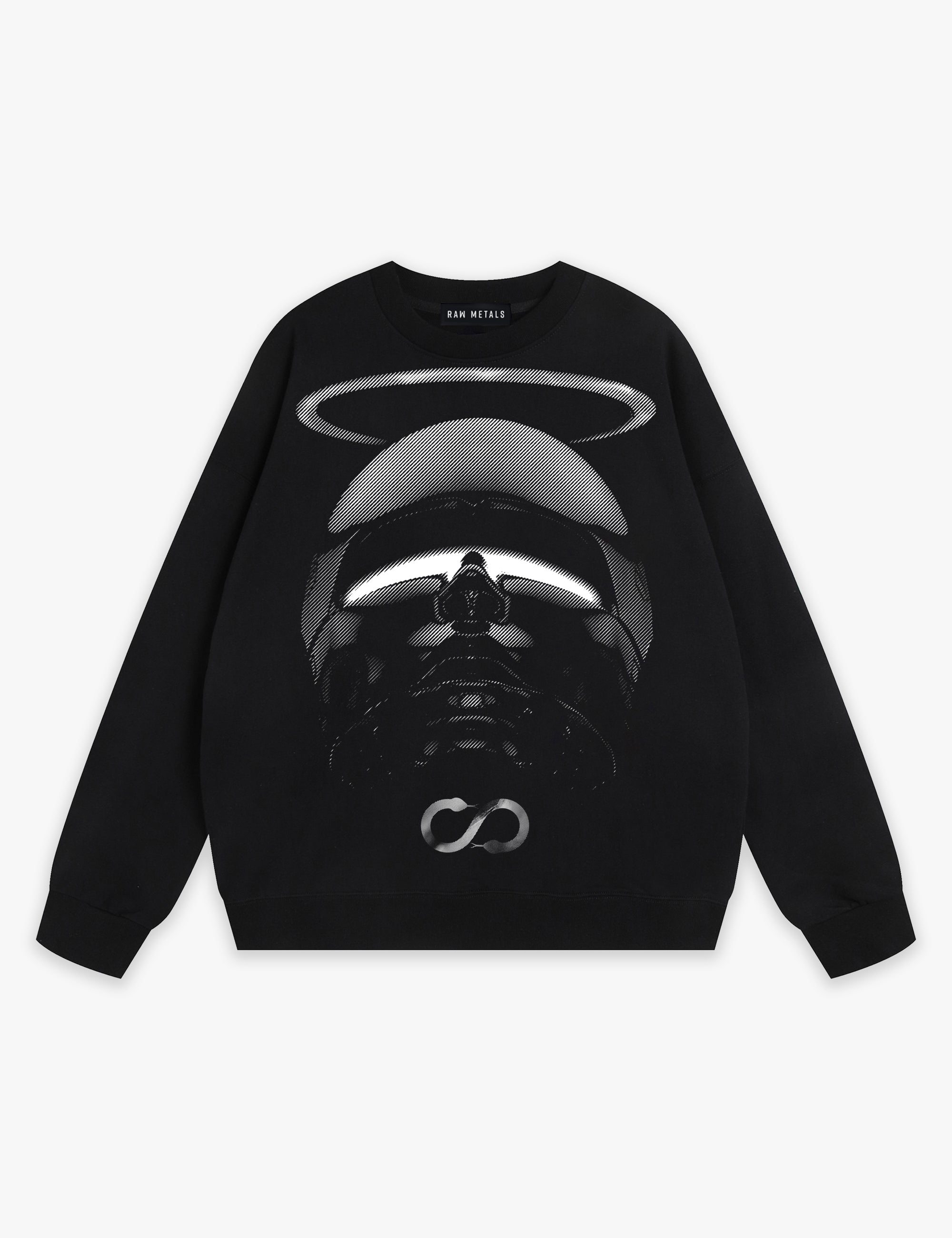 RAW METALS Vanishing Line Sweatshirt in Black
