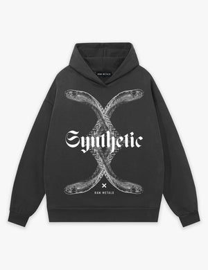 RAW METALS Synthetic Hoodie in Charcoal