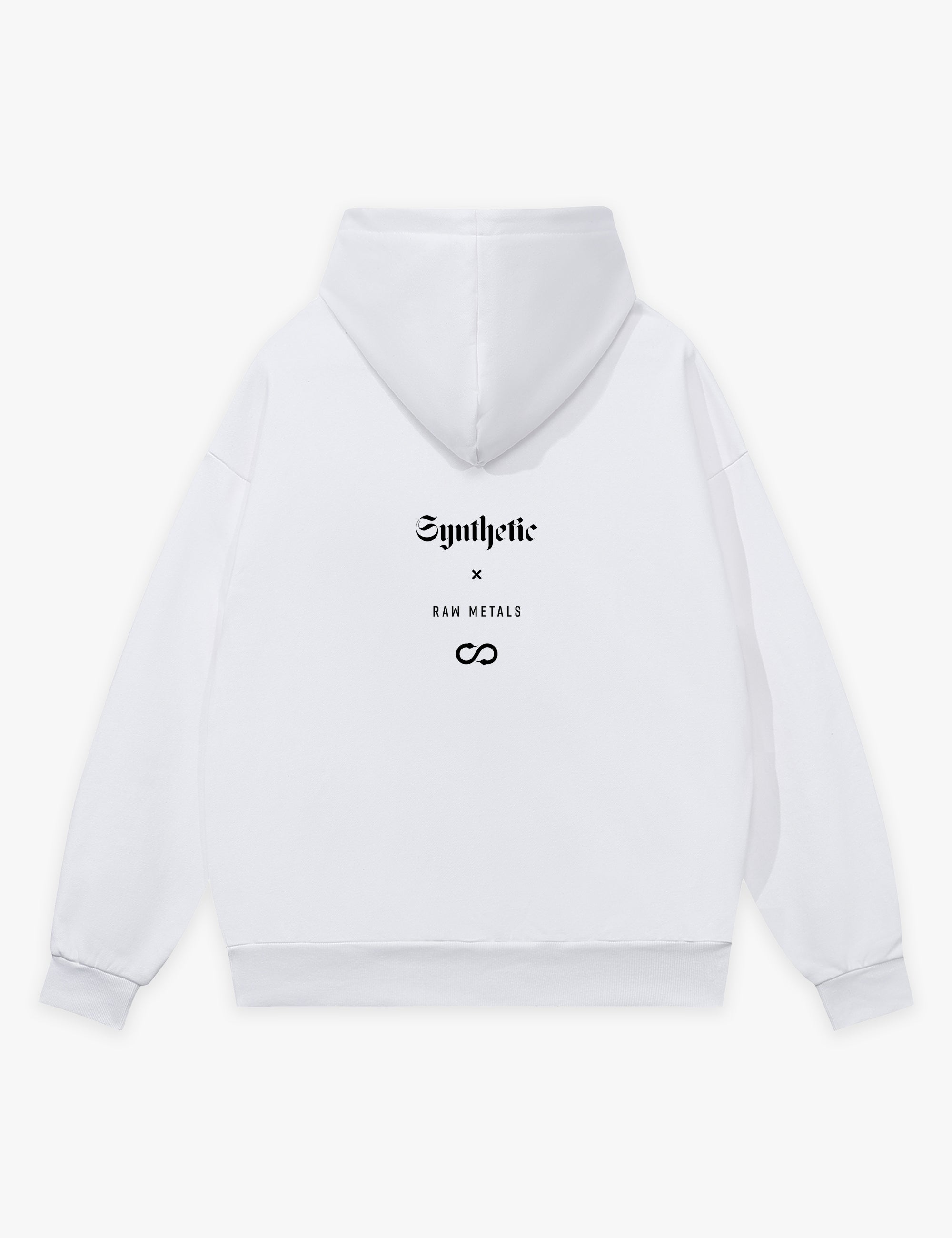 RAW METALS Synthetic Hoodie in White