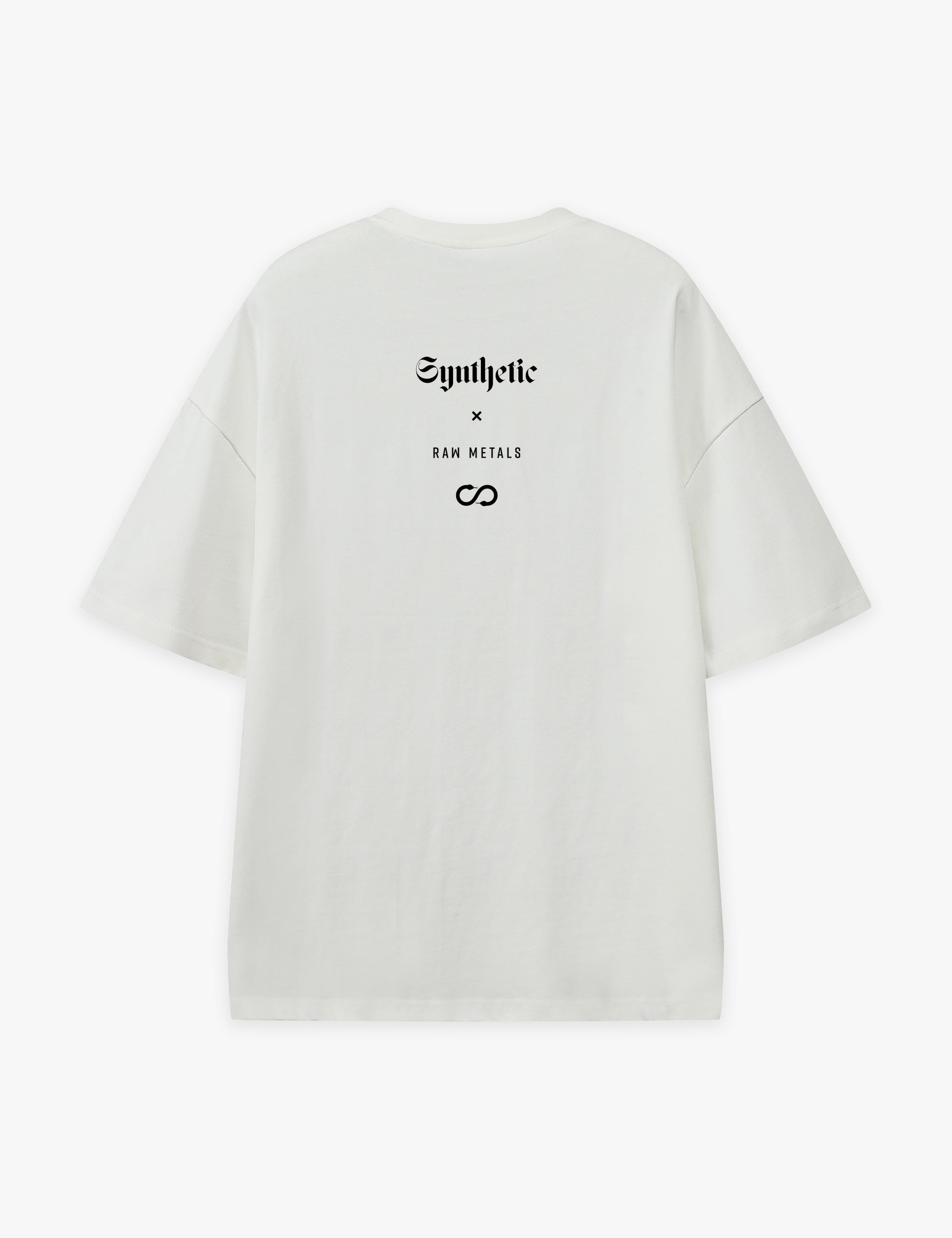 RAW METALS Synthetic Oversized T-shirt in White