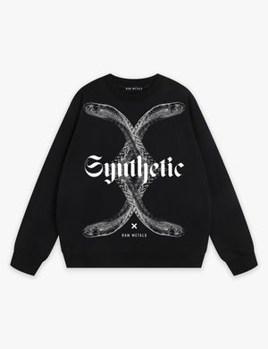 RAW METALS Synthetic Sweatshirt in Black