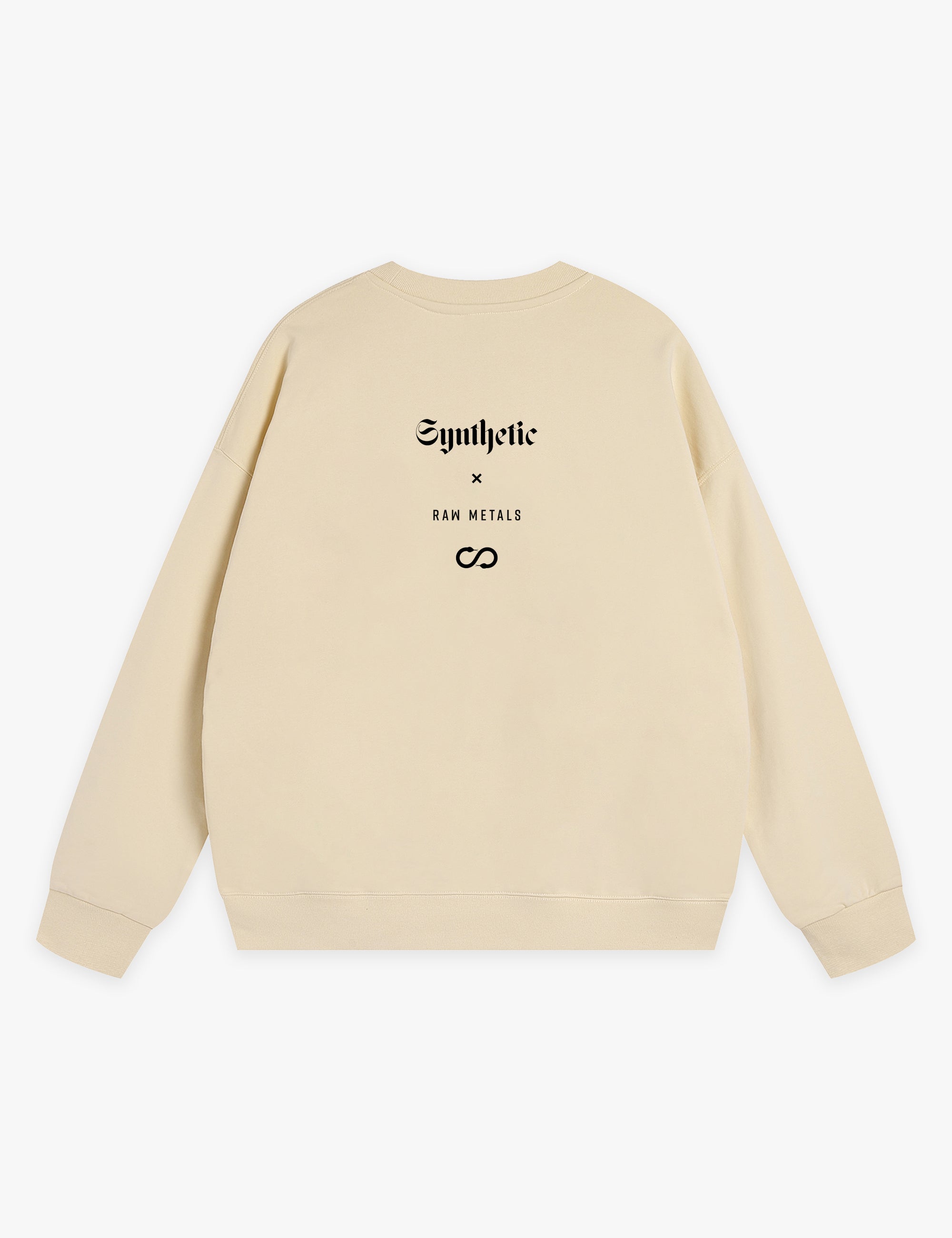 RAW METALS Synthetic Sweatshirt in Cream