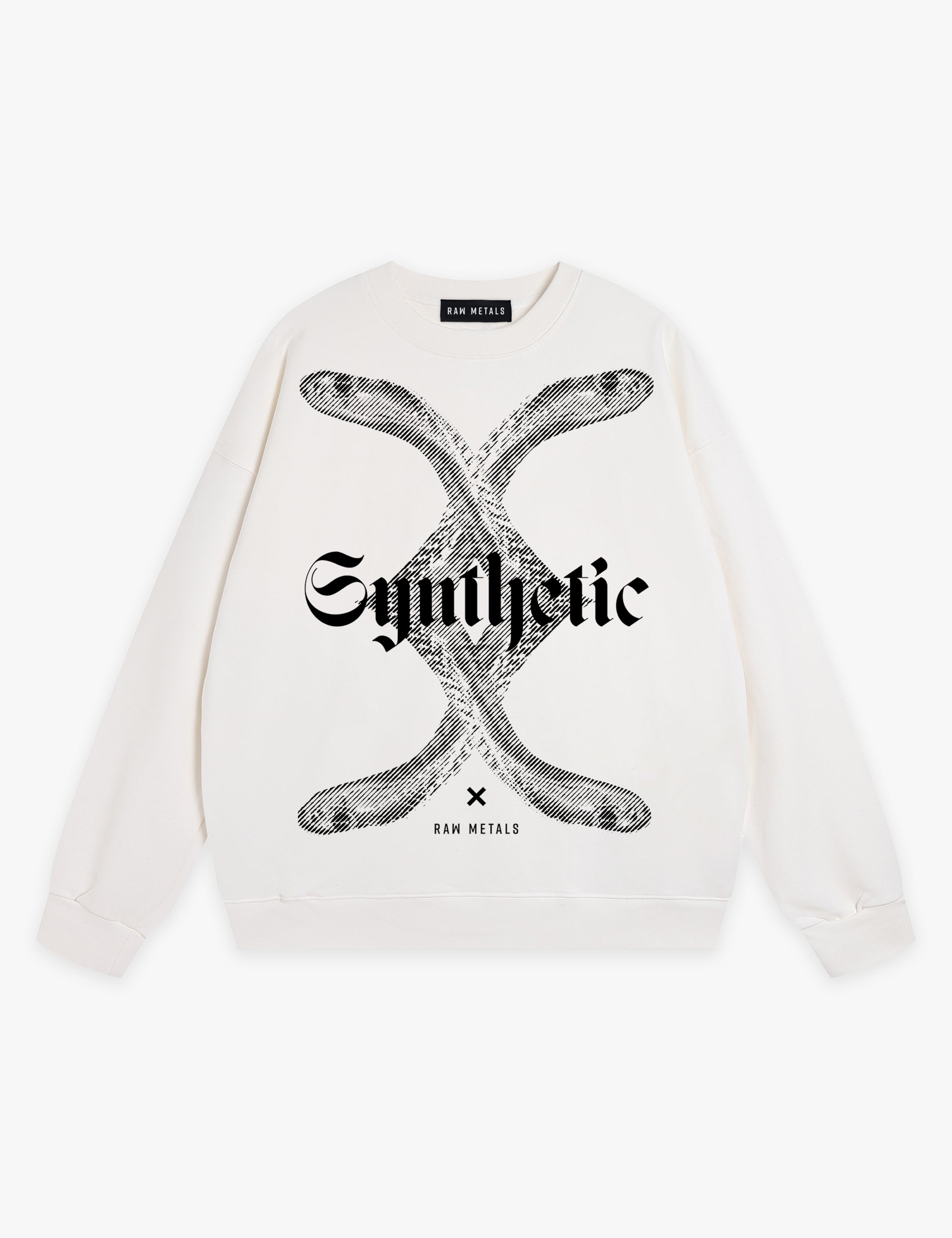 RAW METALS Synthetic Sweatshirt in White