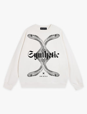 RAW METALS Synthetic Sweatshirt in White