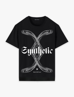 RAW METALS Synthetic T-shirt in Black