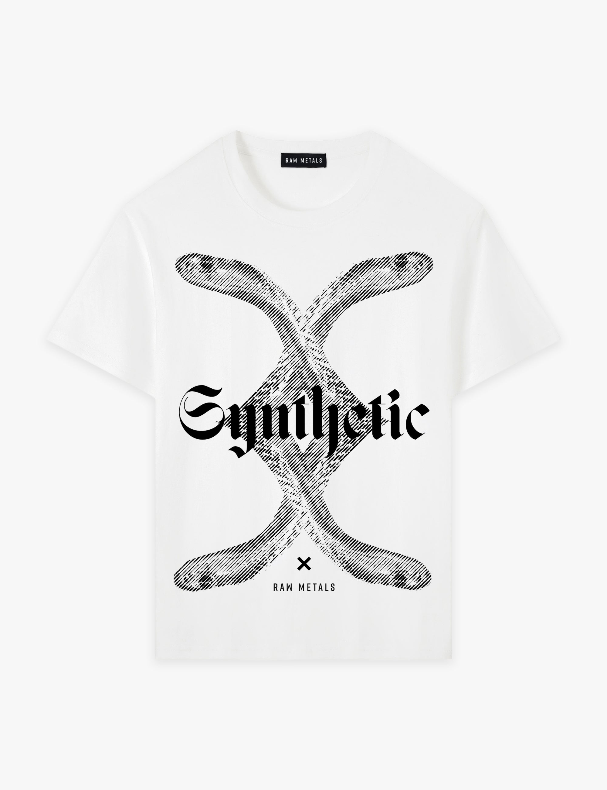 RAW METALS Synthetic T-shirt in White