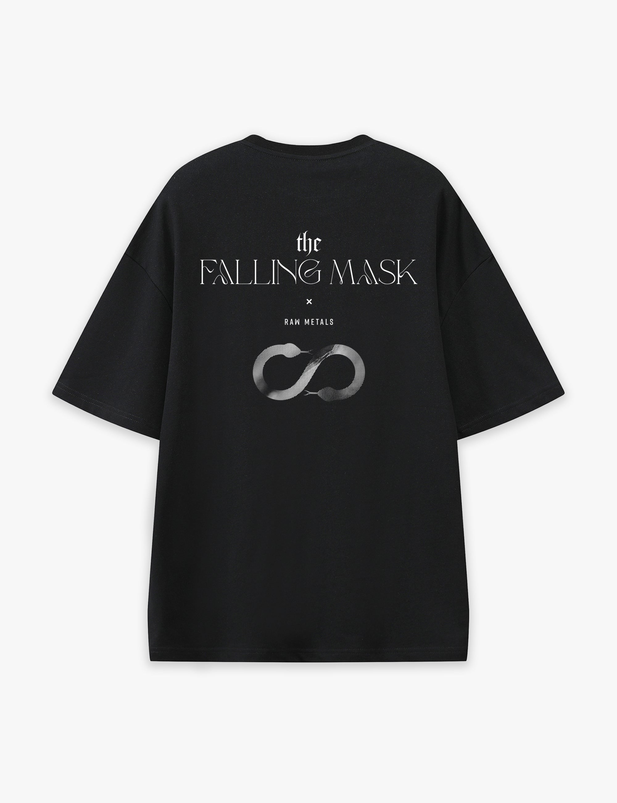 RAW METALS Falling Mask Oversized T-shirt in Black