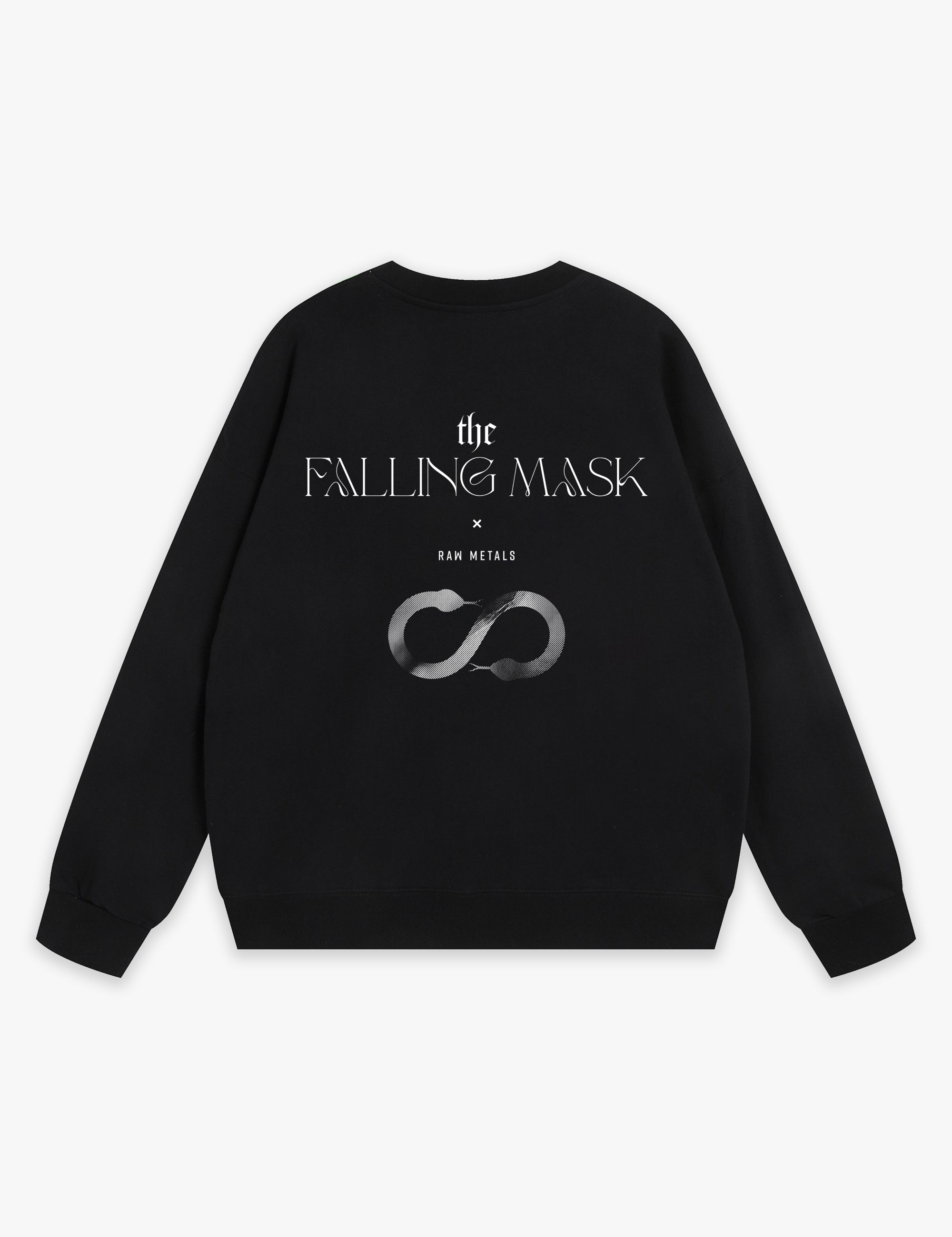 RAW METALS Falling Mask Sweatshirt in Black