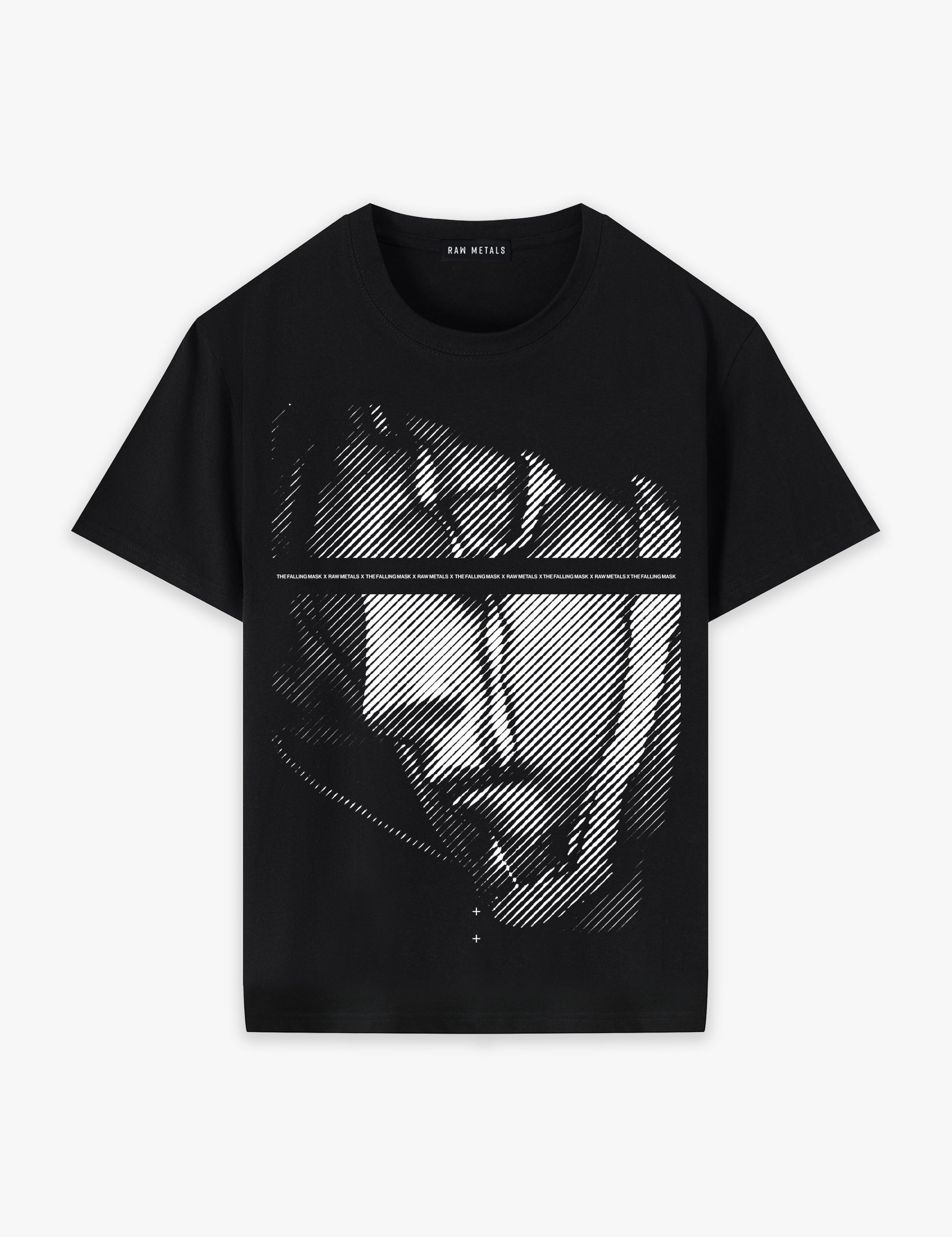 RAW METALS Falling Mask T-shirt in Black