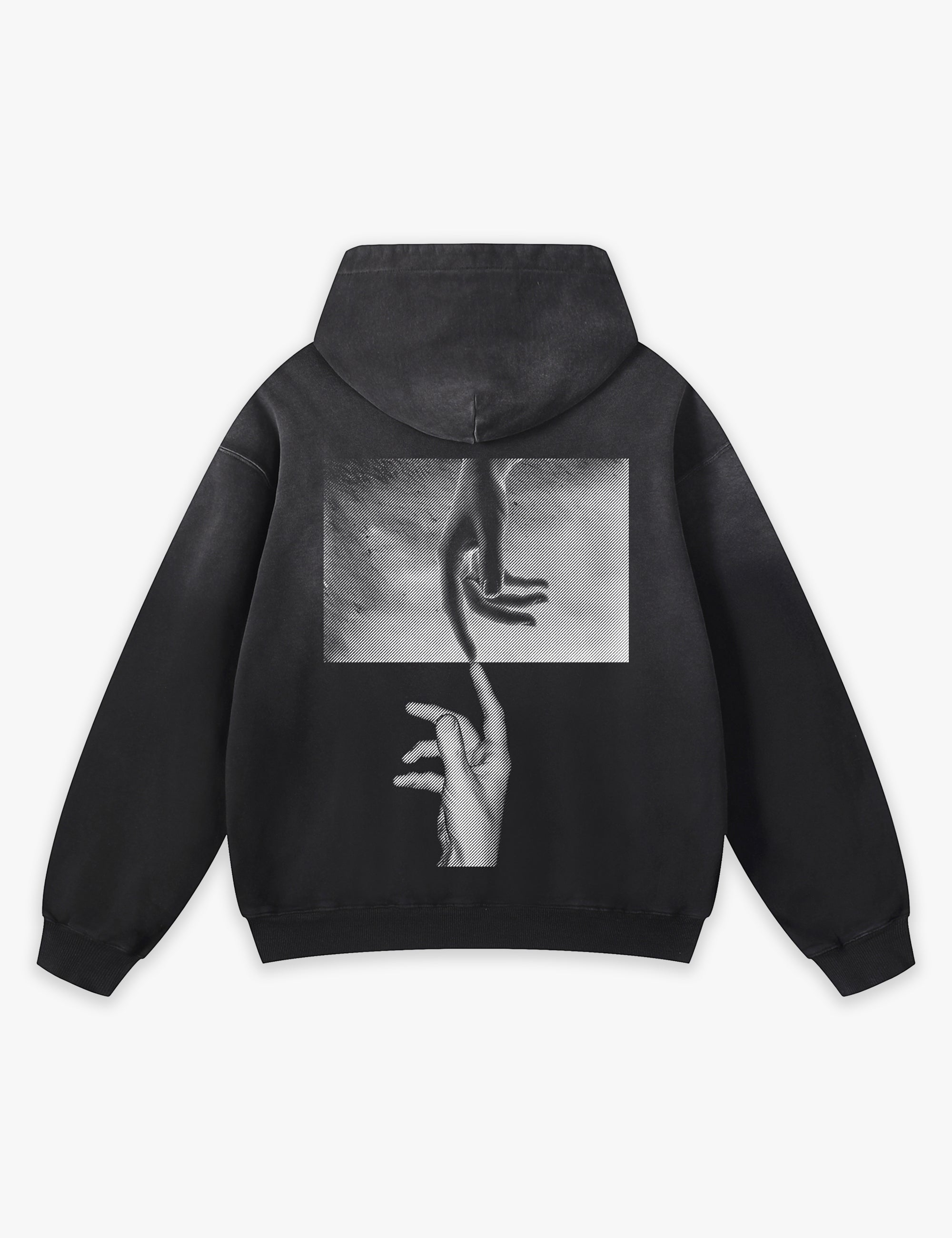 RAW METALS False Positive Faded Hoodie in Black