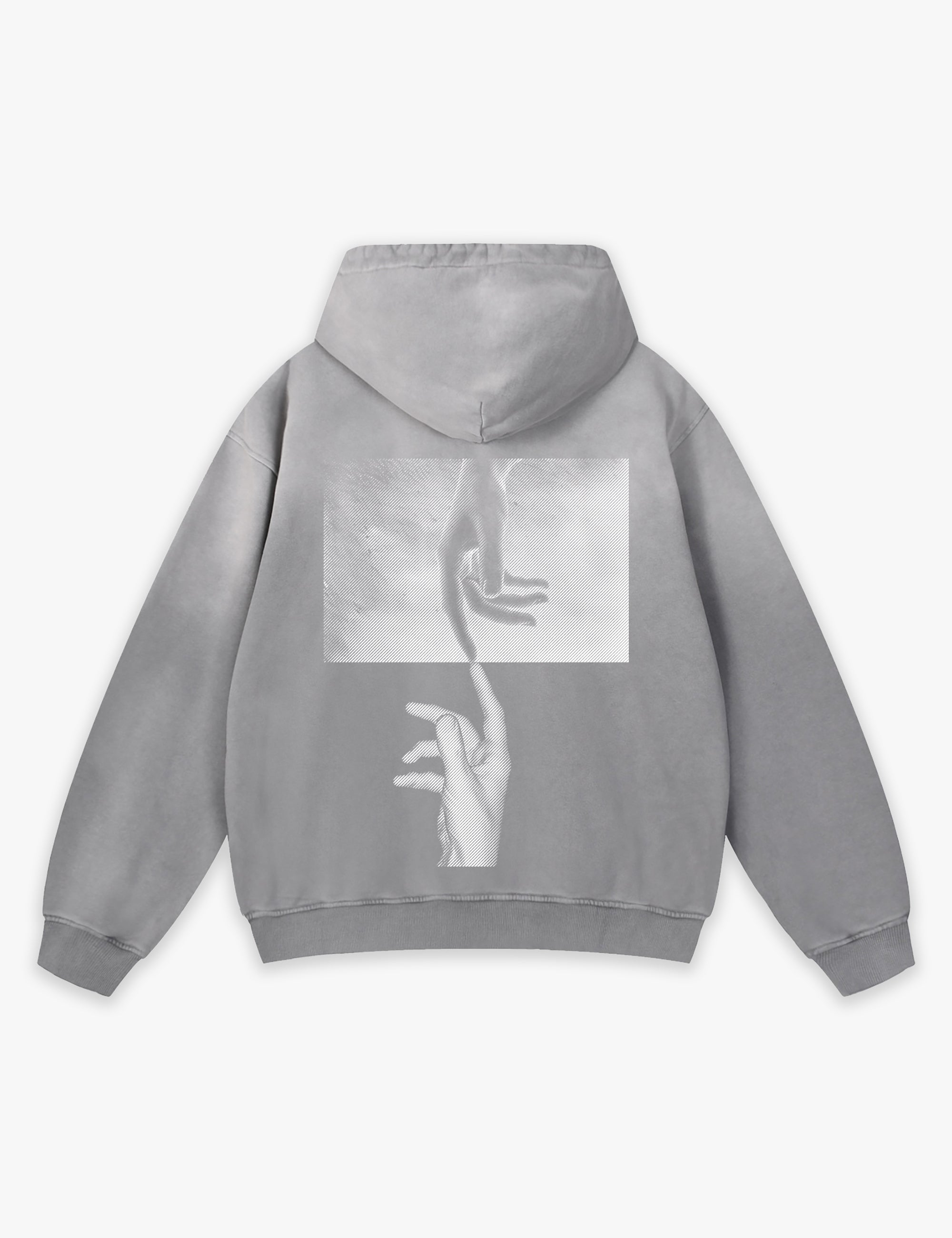 RAW METALS False Positive Faded Hoodie in Grey
