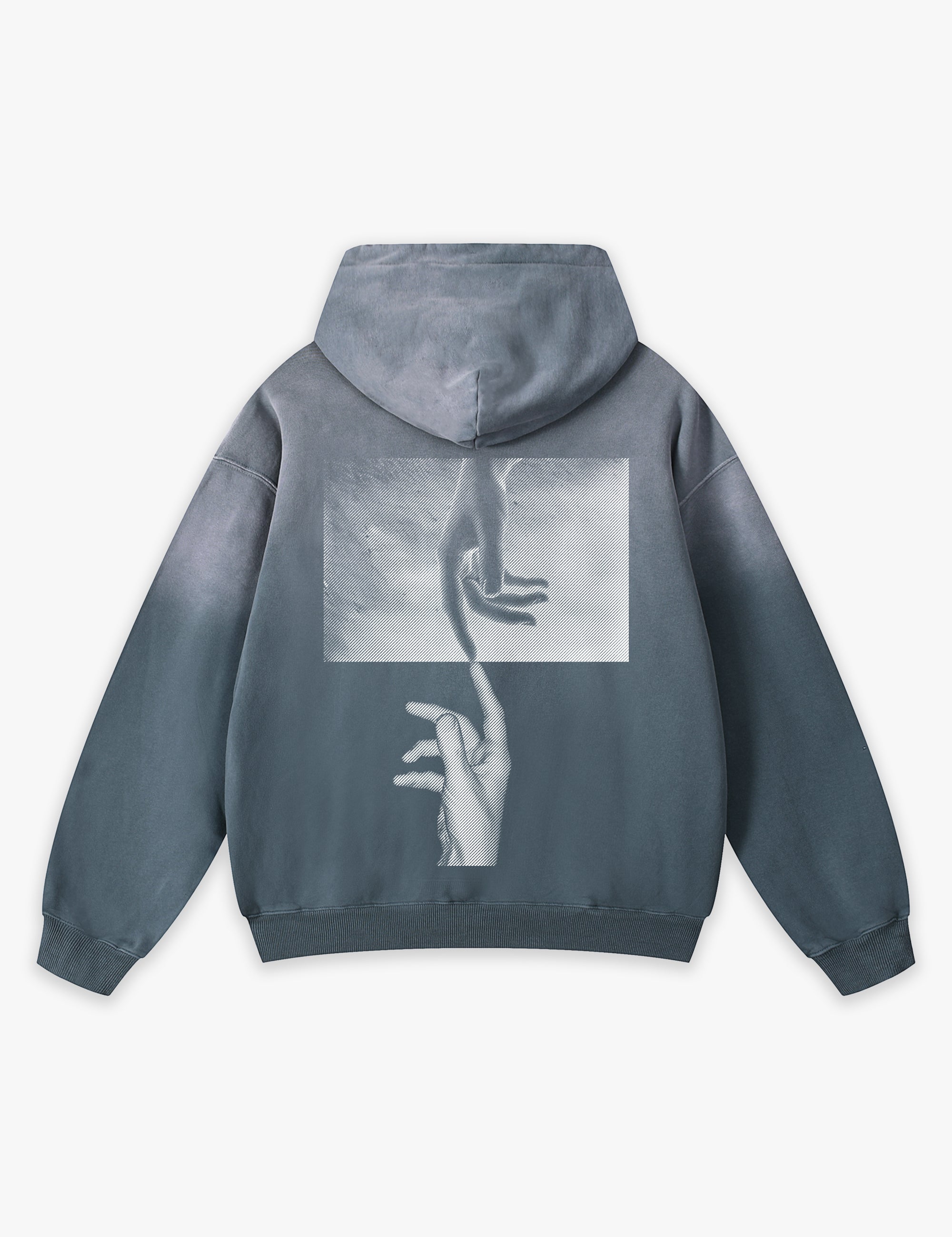 RAW METALS False Positive Faded Hoodie in Slate