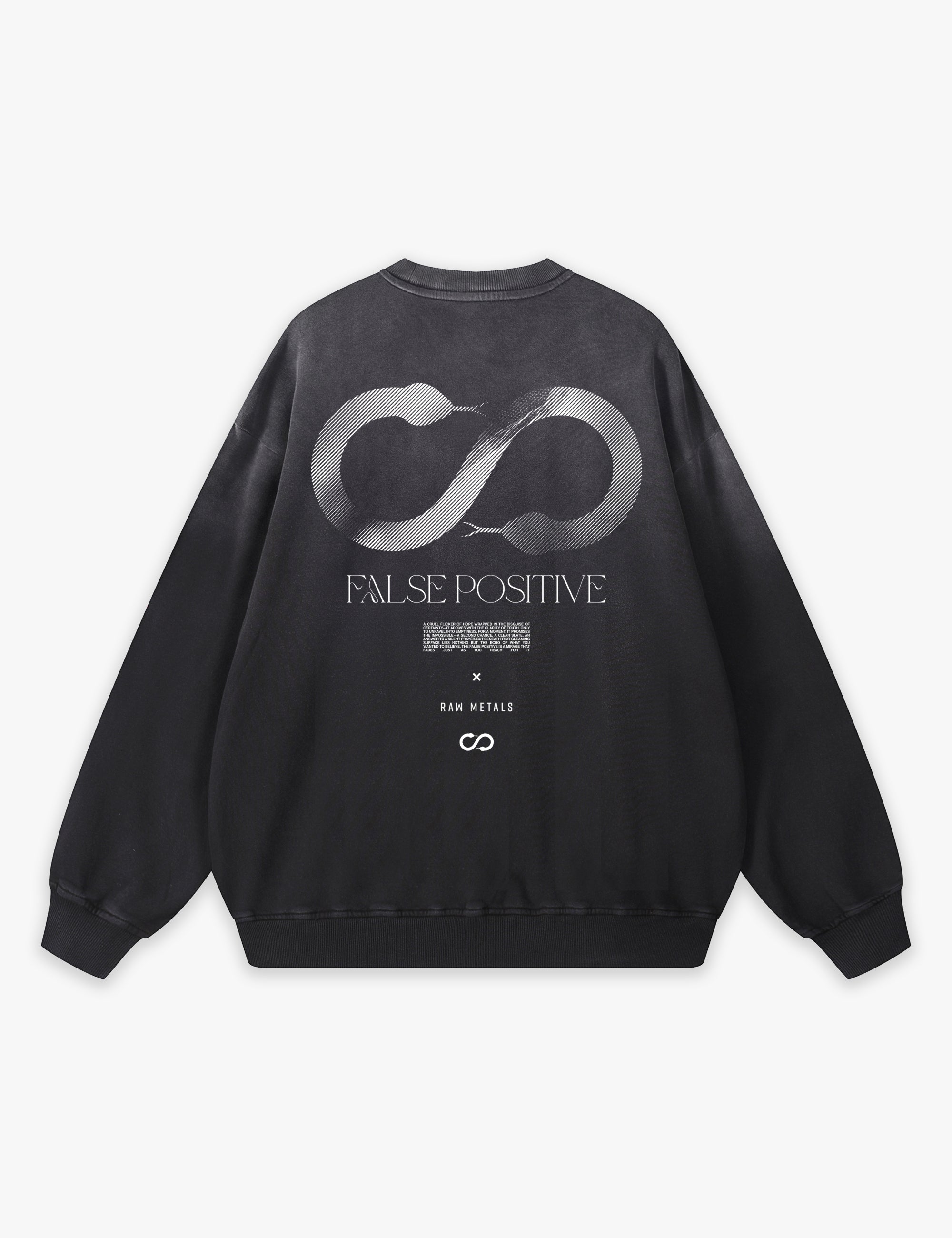 RAW METALS False Positive Faded Sweatshirt in Black