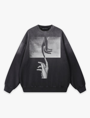 RAW METALS False Positive Faded Sweatshirt in Black